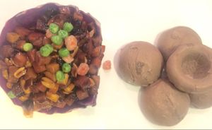 Vegetarian Lifestyle veggie mock meat dish in radicchio with buns at Zǎozǐ Shù - Vegetarian Life Style - JiangNing in Shanghai