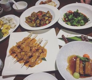 our veggie feast! at Zǎozǐ Shù - Vegetarian Life Style - JiangNing in Shanghai