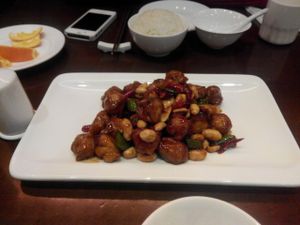 Chicken and peanuts  at Zǎozǐ Shù - Vegetarian Life Style - JiangNing in Shanghai