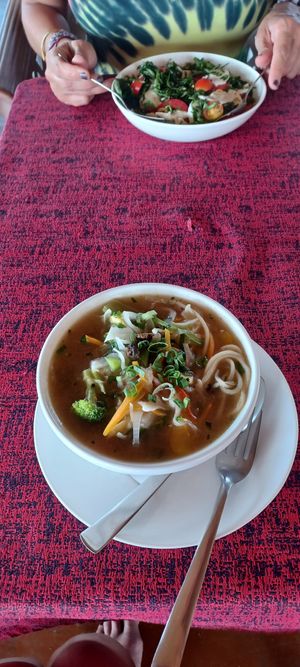 Veg tukpha, delicious at Dunes Restaurant in Mandrem