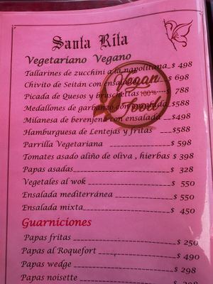 Menu  at Forte Santa Rita in Colonia Del Sacramento