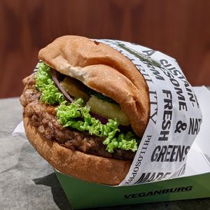 Vegan Char-Grilled Satay Burger at VEGANBURG - Woodleigh Mall in Central Singapore