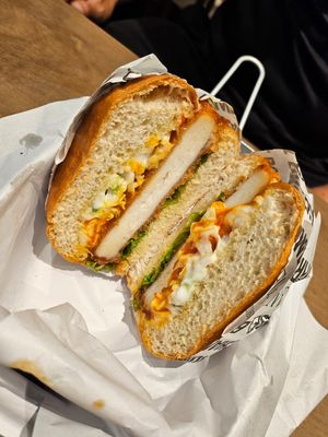 Chili Krab Burger  ~ 31/10/23 at VEGANBURG - Woodleigh Mall in Central Singapore