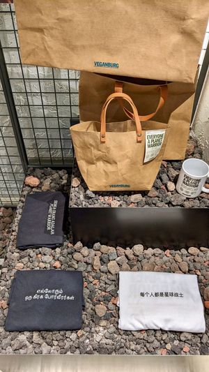 Merchandise at VEGANBURG - Woodleigh Mall in Central Singapore
