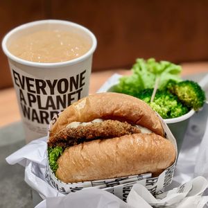 Vegan Shrooms Burg Set Meal at VEGANBURG - Woodleigh Mall in Central Singapore