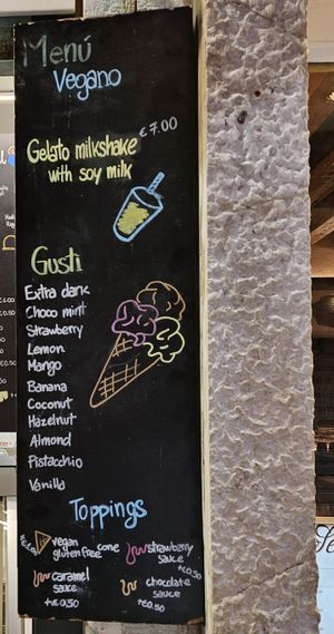 Vegan flavours at Gelato Fantasy Castello in Venice