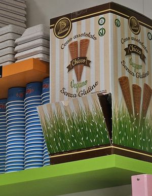 Vegan cones at Gelato Fantasy Castello in Venice