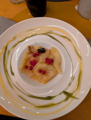 Pineapple carpaccio ♥️ at Il Piatto Sbeccato in Udine