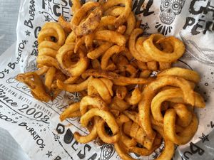 Curly fries   at Bubbakoo's Burritos in Orlando