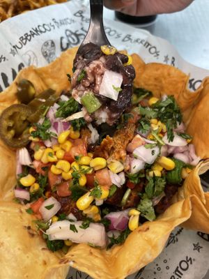 Taco salad  at Bubbakoo's Burritos in Orlando