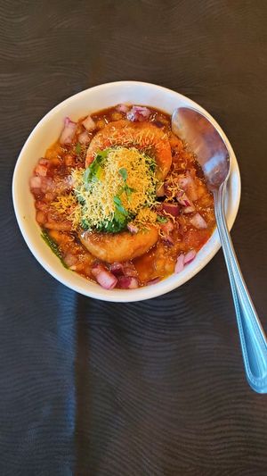 Ragda (white peas) pattice (Vegan) at Annapoorna  in Milpitas