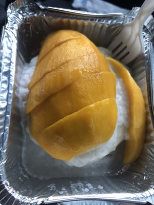 Mango with sweet coconut sticky rice   at Vegan Thai - Cloud Kitchen in New York City