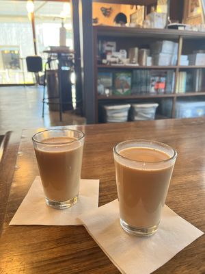 Chai with oat milk   at Fuglen in Tokyo