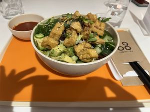 Tofu Poké bowl with spicy sauce   at Ra'mien in Vienna
