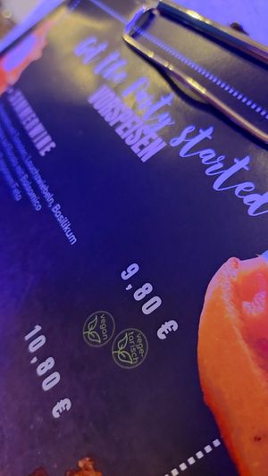 Gut erkennbare vegane Gerichte at amt31 in Unna