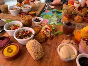 2 vegan and 1 veg brunch  at Bistrot and Chocolat in Strasbourg