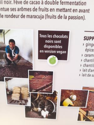 All vegan offers are labeled at Bistrot and Chocolat in Strasbourg