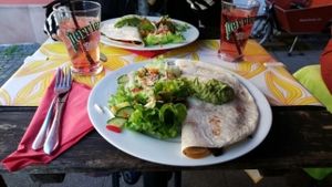 Vegan quesedilla with guacamole at Bistrot and Chocolat in Strasbourg