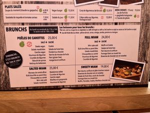 Brunch menu  at Bistrot and Chocolat in Strasbourg
