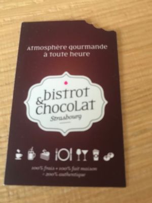 When I payed they give me the card at Bistrot and Chocolat in Strasbourg