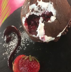 My vegan dessert was the best! at Bistrot and Chocolat in Strasbourg