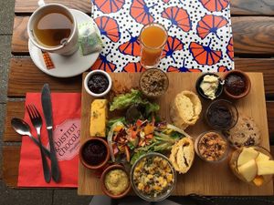 vegan brunch w/ all the goodies you can imagine at Bistrot and Chocolat in Strasbourg