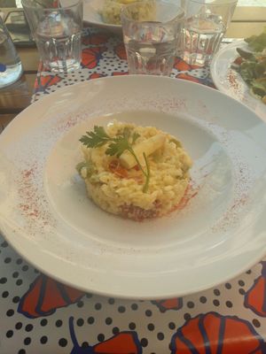risotto aux asperges  at Bistrot and Chocolat in Strasbourg