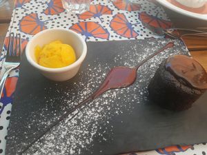 moelleux au chocolat vegan at Bistrot and Chocolat in Strasbourg