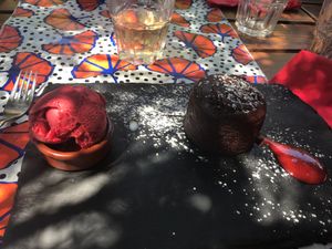 Fondant au chocolat at Bistrot and Chocolat in Strasbourg