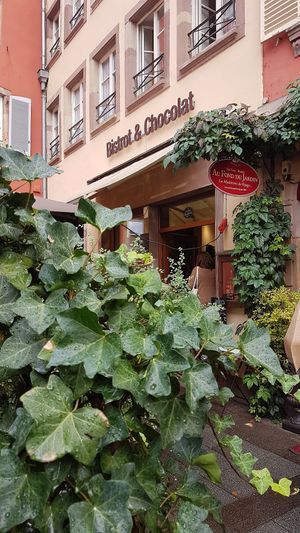 From outside at Bistrot and Chocolat in Strasbourg