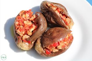 Makdous (baby aubergines stuffed with walnuts and red pepper) at Lebnéne - Lebanese Street Food in Benalmadena