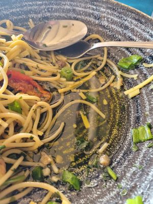 Very oily pasta at Rosso in Joensuu