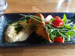 Tofu and hummus at Rosso in Joensuu