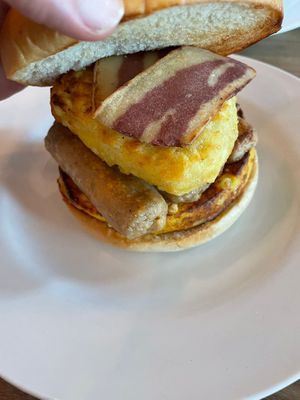 Big bap at Harry's at 387 in Belfast