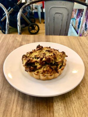Mushroom and tofu quiche   at Harry's at 387 in Belfast