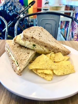 Tofu egg sandwich   at Harry's at 387 in Belfast