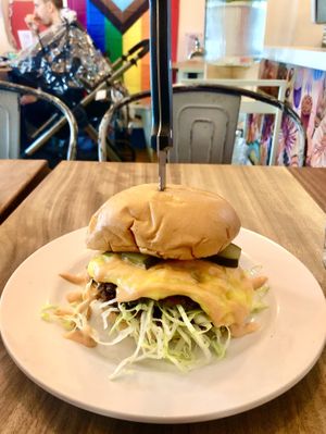 Not a Big Mac burger  at Harry's at 387 in Belfast