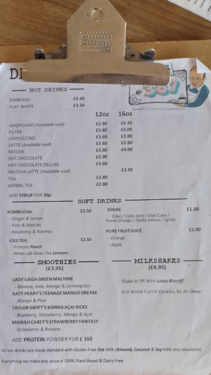 Menu as of March 2025 at Harry's at 387 in Belfast