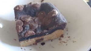 Cookie dough brownie at Harry's at 387 in Belfast