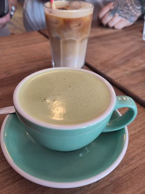Matcha latte at Harry's at 387 in Belfast