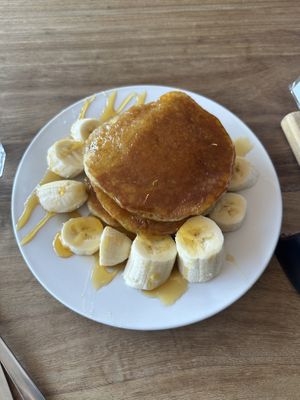 Pancakes syrup  banana    at Harry's at 387 in Belfast