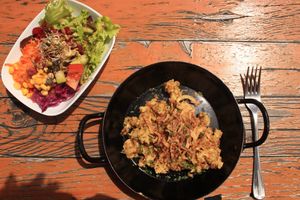 Vegan Käsespätzle  at Greizer Hütte  in Mayrhofen