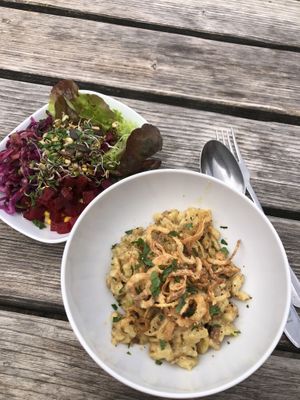 Vegan Käsespätzle  at Greizer Hütte  in Mayrhofen