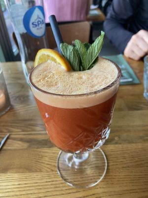 Orange booster smoothie.   at Lagom in Amsterdam