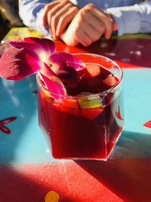 Chicha drink  at Qusqo in West Los Angeles