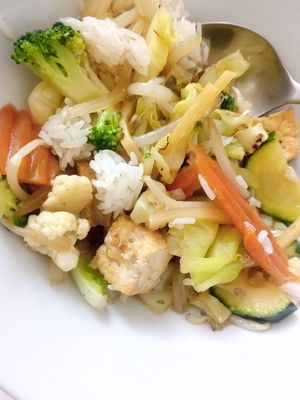 Vegan option with tofu at Donna's Thaiküche in Salzburg