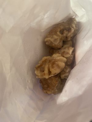 Fried soy meat ka-rage  at Genmai Cafe in Osaka