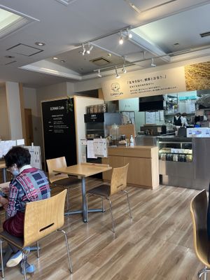 Inside. The cafe is on the second floor.   at Genmai Cafe in Osaka