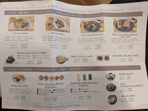 menu 2024-03-31 at Genmai Cafe in Osaka