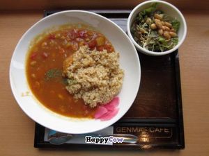 Japanese curry with brown rice. at Genmai Cafe in Osaka